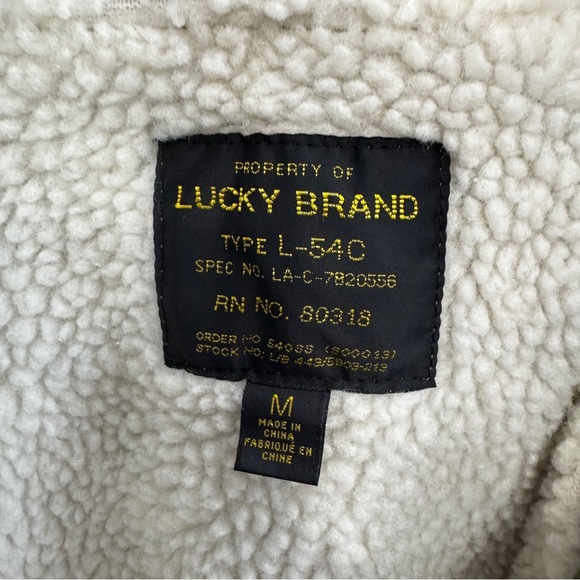 Lucky Brand size M Army Green Jacket with Removable Sherpa Liner - Picture 4 of 7